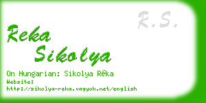reka sikolya business card
